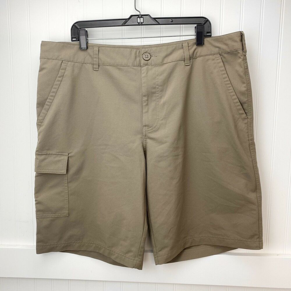 Columbia Cargo Shorts Mens 40W Regular Fit Brown Casual Hiking 22" Long EUC